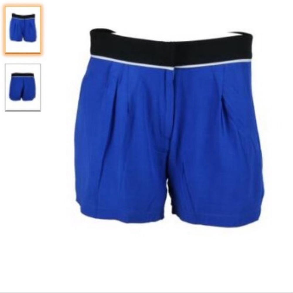 Tuxedo pleated crepe shorts NWT